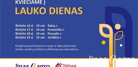 Kviečiame į lauko dienas Kviečiame į lauko dienas