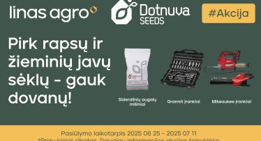 AKCIJA! Perkantiems rapsų ir žieminių javų sėklų - dovanos!
