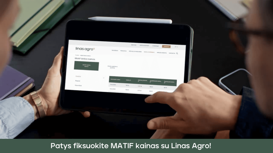 AB "Linas Agro" pirmieji Lietuvoje: siūlo ūkininkams patiems fiksuoti MATIF grūdų sutarčių kainas 