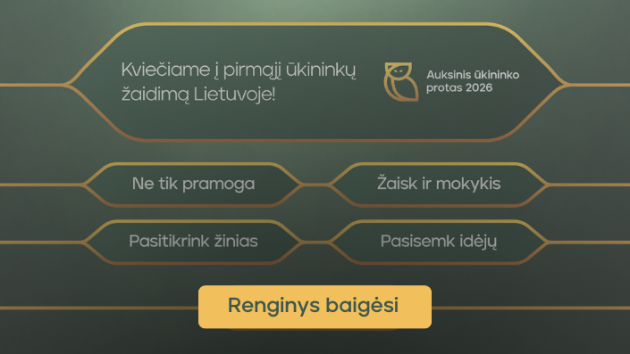 „Auksinis ūkininko protas“ – pirmą kartą Lietuvoje: žinios, azartas ir bendruomeniškumas