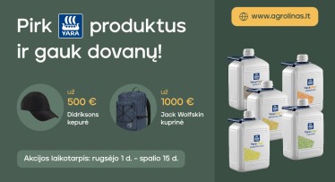 Įsigykite Yara produktų ir gaukite praktišką dovaną!