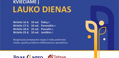 Kviečiame į lauko dienas Kviečiame į lauko dienas