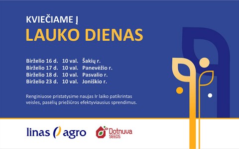Kviečiame į lauko dienas Kviečiame į lauko dienas