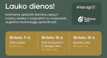 Linas Agro ir Dotnuva Seeds kviečia į lauko dienas!