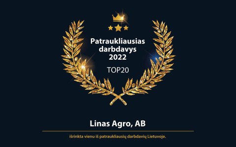 „Linas Agro“ - tarp patraukliausių Lietuvos darbdavių „Linas Agro“ - tarp patraukliausių Lietuvos darbdavių