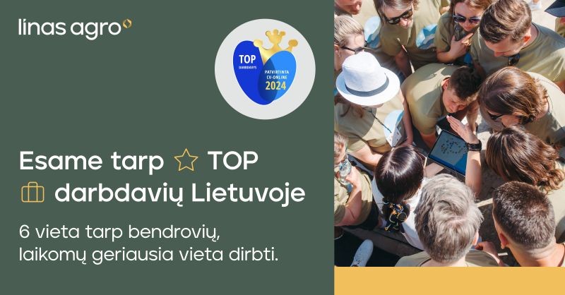 „Linas Agro“ – tarp TOP darbdavių Lietuvoje