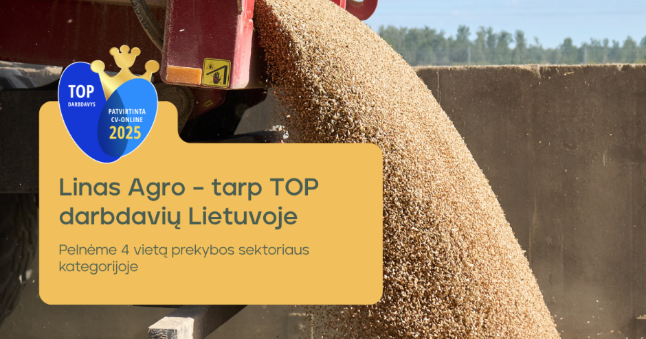 Linas Agro – tarp TOP darbdavių Lietuvoje