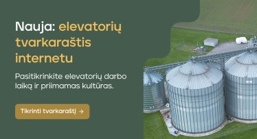 Nauja: Linas Agro elevatorių tvarkaraštis