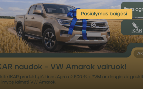  Pirkite IKAR produktus ir laimėkite Volkswagen Amarok