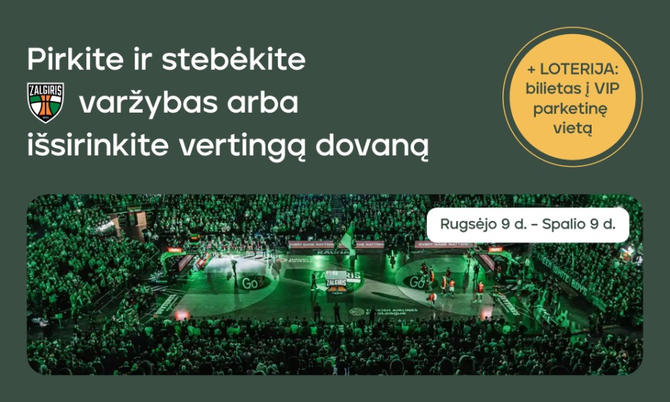Pirkite rudens sezonui ir laimėkite su Kauno „Žalgiriu“