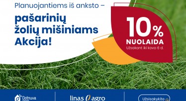 Planuojantiems iš anksto – nuolaidos „Dotnuva Seeds“ pašarinių žolių mišiniams!