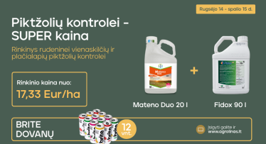 Rudeninė vienskilčių ir plačialapių piktžolių kontrolė – tik nuo 17,33 Eur/ha!