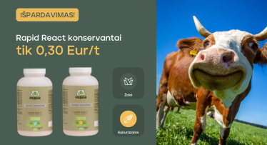 Valome sandėlį: Rapid React konservantai siloso kokybei išlaikyti tik už 0,30 Eur/t.