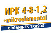Organic NPK 4-8-1,2+ mikroelementai Organic NPK 4-8-1,2+ mikroelementai
